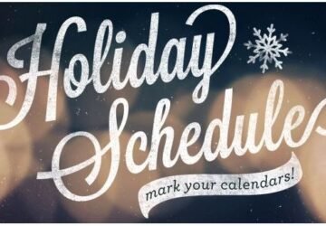 Holiday schedule